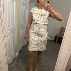 J. Crew Black/White Office Dress size 8